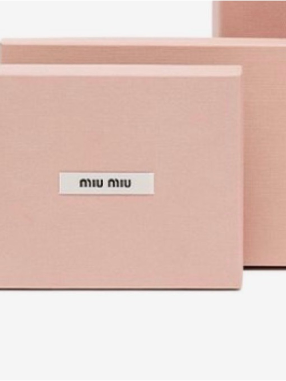 Miu Miu Blush Pink Logo Box with shopping bag